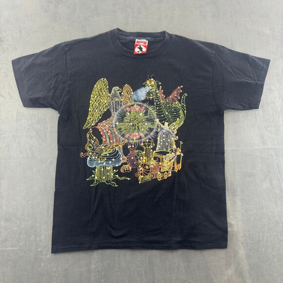 Vintage Disneyland Main Street Electrical Parade Retro Men’s Shirt Black Large - Picture 1 of 8